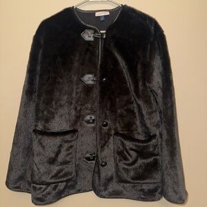 Target Black Faux Fur Puffer Jacket
